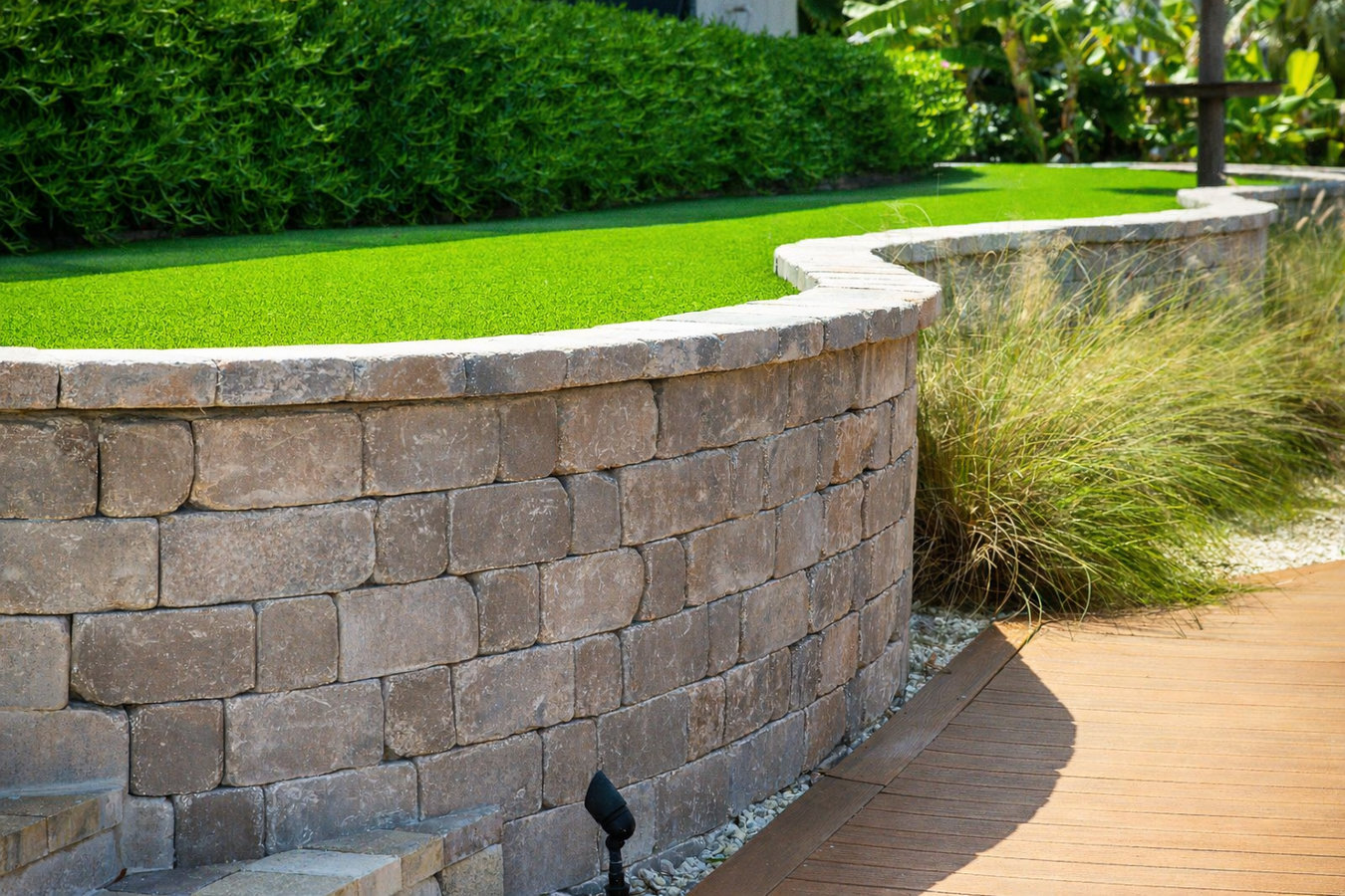 Retaining wall construction